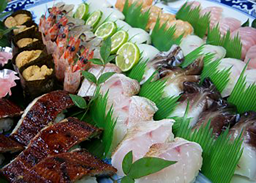 高級魚 ノドグロ のお刺身 にぎり寿司も絶品です 浜の路 臨江庵 英語